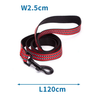 Nobleza vodítko s reflexným pruhom 2,5 x 120 cm červené